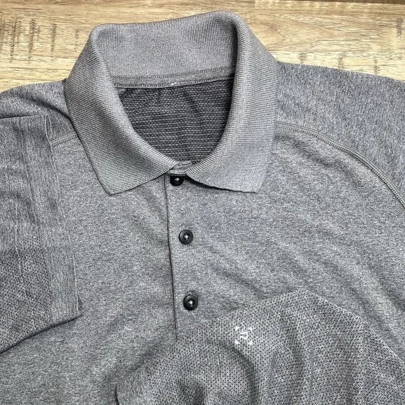 Lululemon Metal Vent Tech Short Sleeve Performance Polo Men Medium Grey - Picture 1 of 6